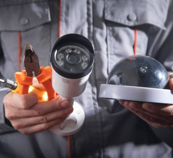 CCTV Camera Repair Perth technician repairing CCTV system